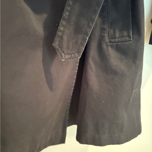 Preston & York Normcore Minimalist Black Classic 3/4 Trench Coat Size 12 - Picture 9 of 11